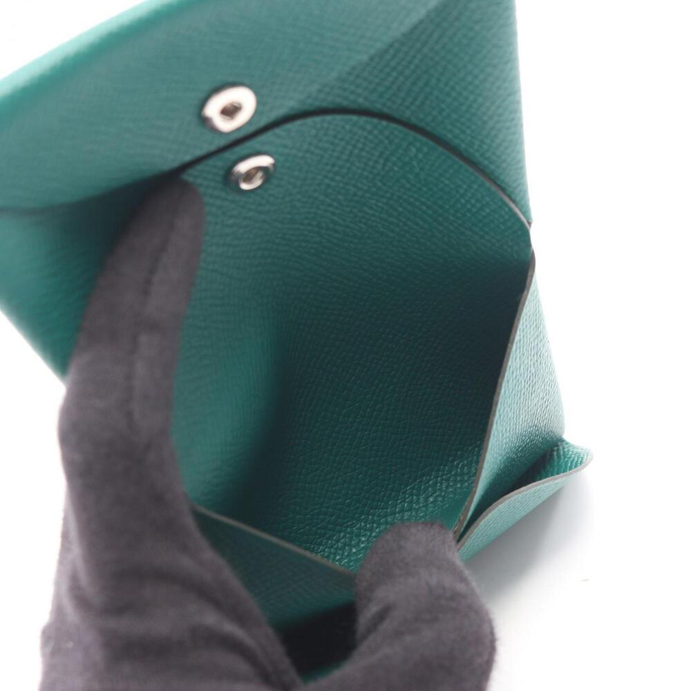 Hermes Calvi Duo Vert Vertigo Wallet - Coin Purse Veau Epsom Leather Women's ... - Picture 5 of 10